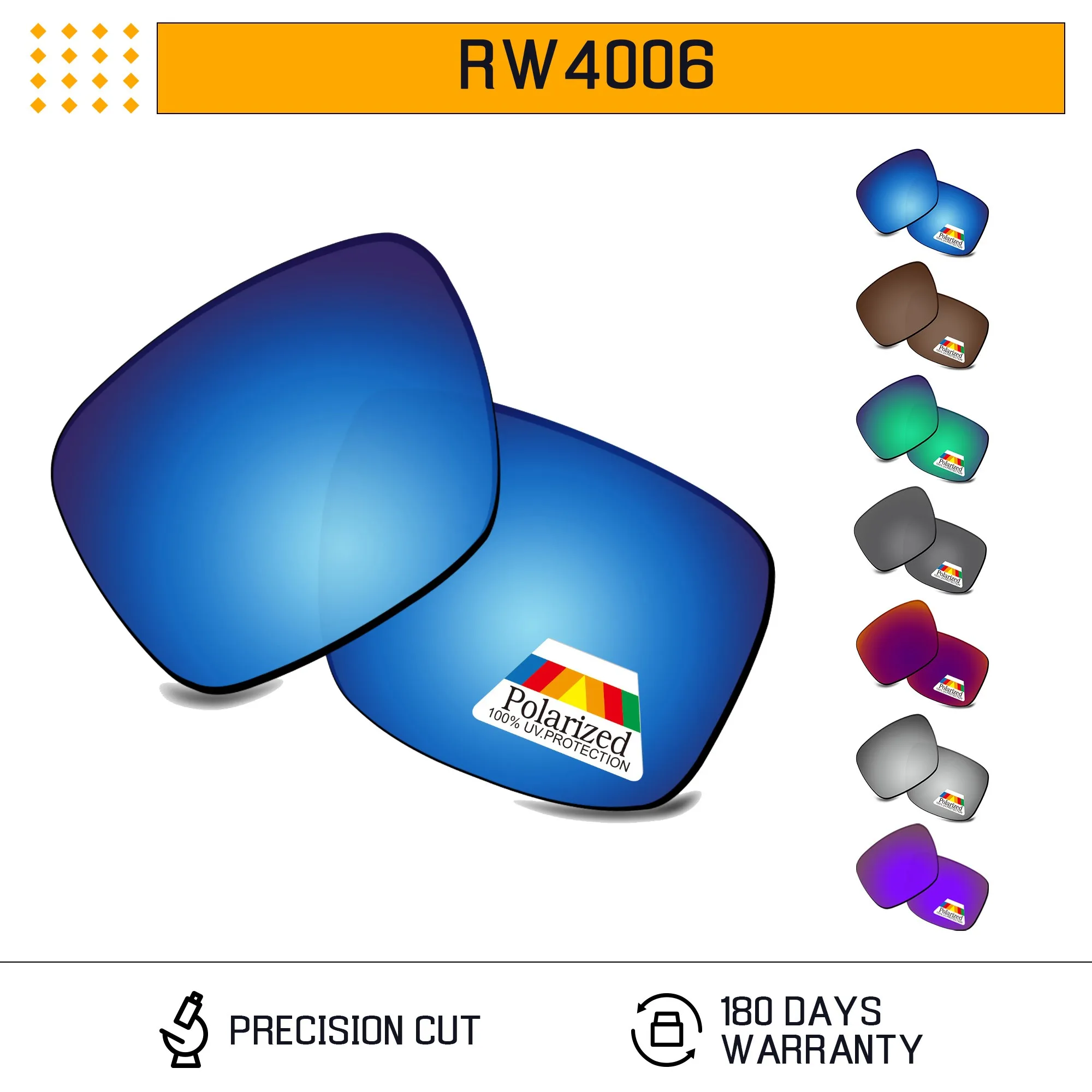 Rarayvix Polarized Replacement Lenses UV400 Protective Compatible with Ray-Ban Meta Wayfarer RW4006 50mm RW4006-50 Sunglasses