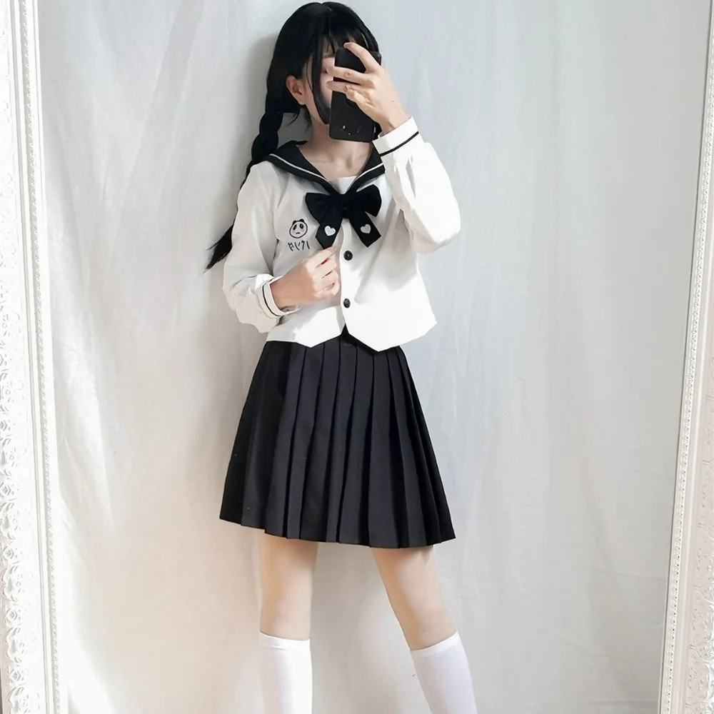 Pandapatroon Nieuwe Koreaanse Schooluniformen Voor Meisjes Jk Japans Uniform Past Bij Anime Cosplay Schoolklas Met Lange Mouwen