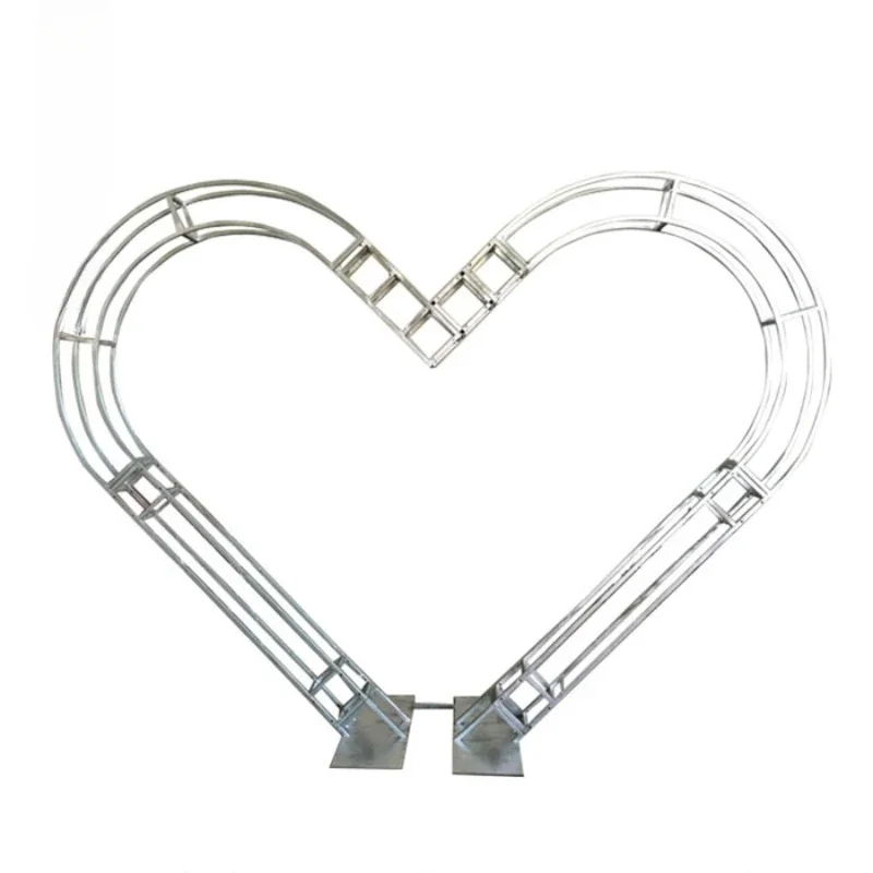 White metal arch romantic wedding decoration heart arch metal