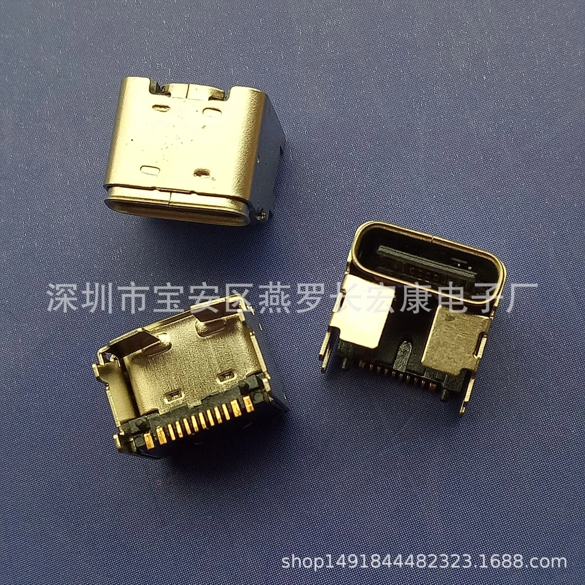 For heightening 4.3MM USB TYPE C 3.1 heightening female seat 16P single row patch board all-inclusive shell four-pin plug board