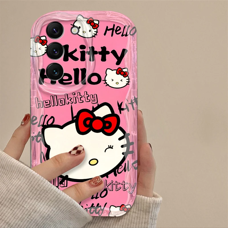 Funda Sanrio Hello Kitty para Samsung Galaxy S25 S24 S23 S22 S21 Ultra Plus S20 FE A73 A72 A71 A56 A55 A54 5G A52 A51 4G