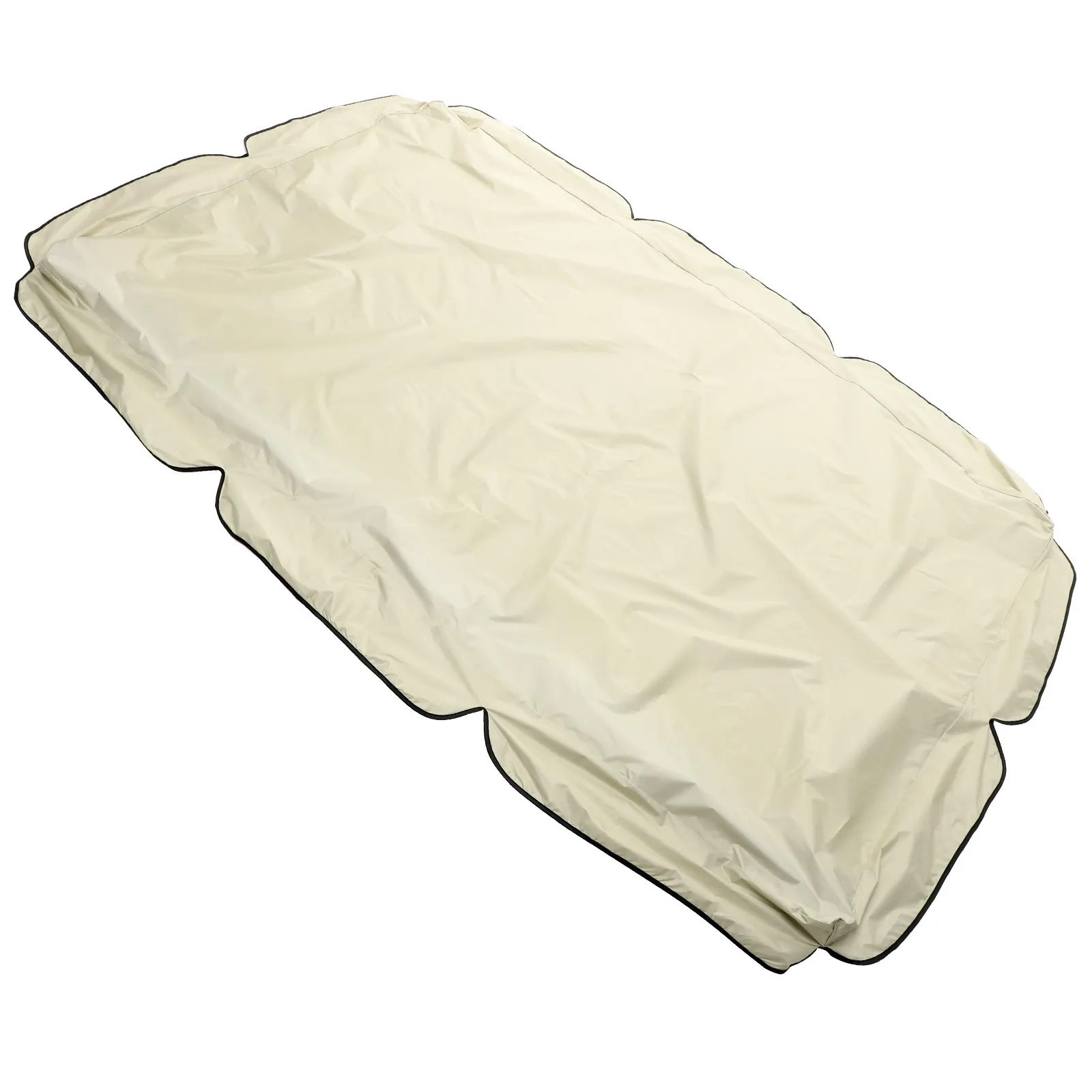 

Waterproof Garden Swing Cover Beige 195x125cm Scalloped Edge Elastic Band Swing Protector Outdoor Patio Dustproof