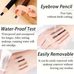 TEAR OFF PULL LINE Eyebrow pencil, no sharpness needs eyebrow pencils, natural color rendering, Sweat Proof and Smudge Proof Eyebro 12 Main Sales Eyebrow Shadow - №3