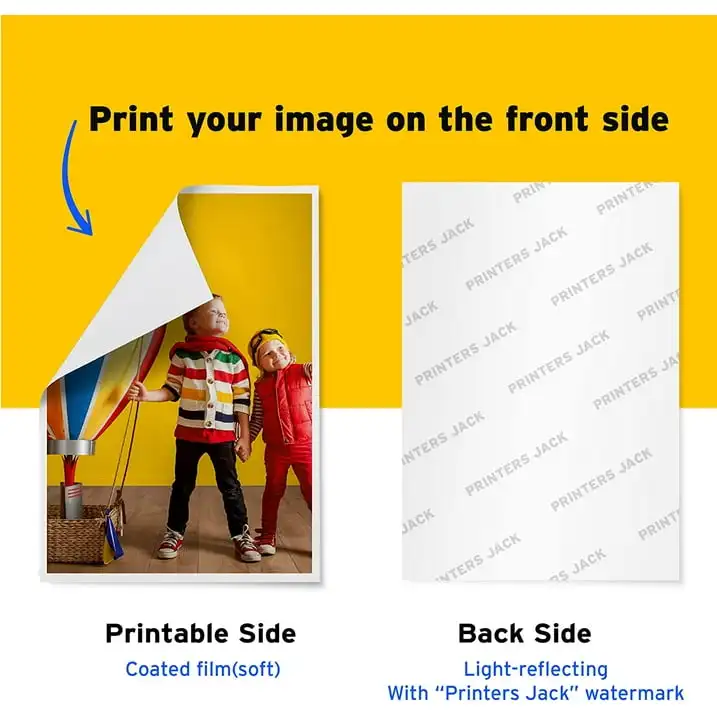 Printers-a4 papel de transferência, 12x0,35 polegadas, toboágua, para 20 folhas