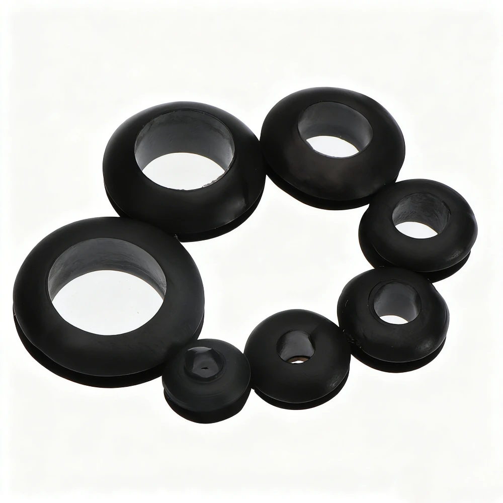 

260pcs Rubber Waterproof Protective Wire Ring Washers Coil Flame-retardant Over-wire Coil Outlet Ring Wire Protection Sleeve