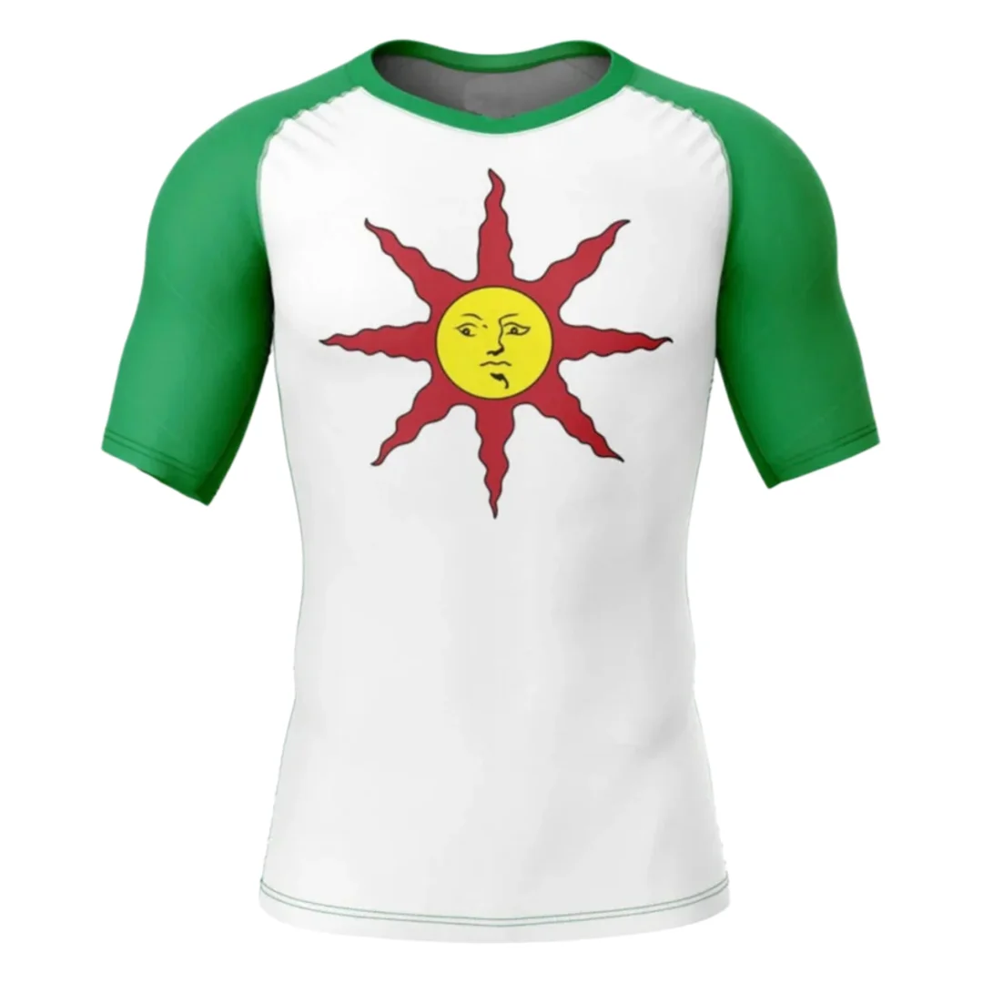 Bandai Dark Souls Warriors of Sunlight Solaire of Astora Rash Guard Adult Kids Compression T-Shirt Summer Quick-dry Lightweight