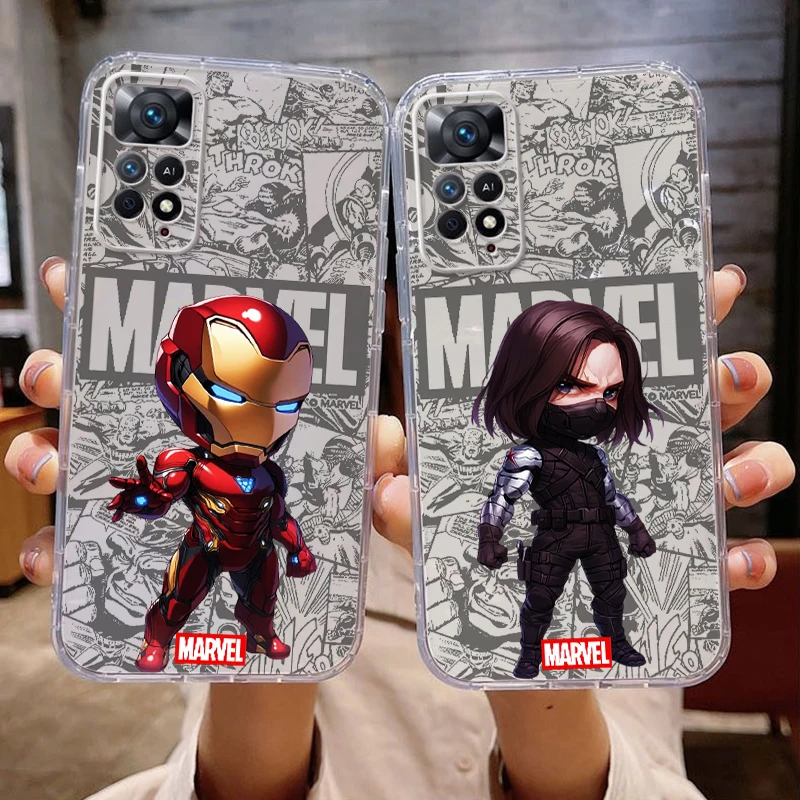 Marvel Bucky Barnes Iron Man For Xiaomi Redmi Note 12 11 11S 11T 10 10S 10T 9 8T 8 Pro Plus Phone Case Coque Funda