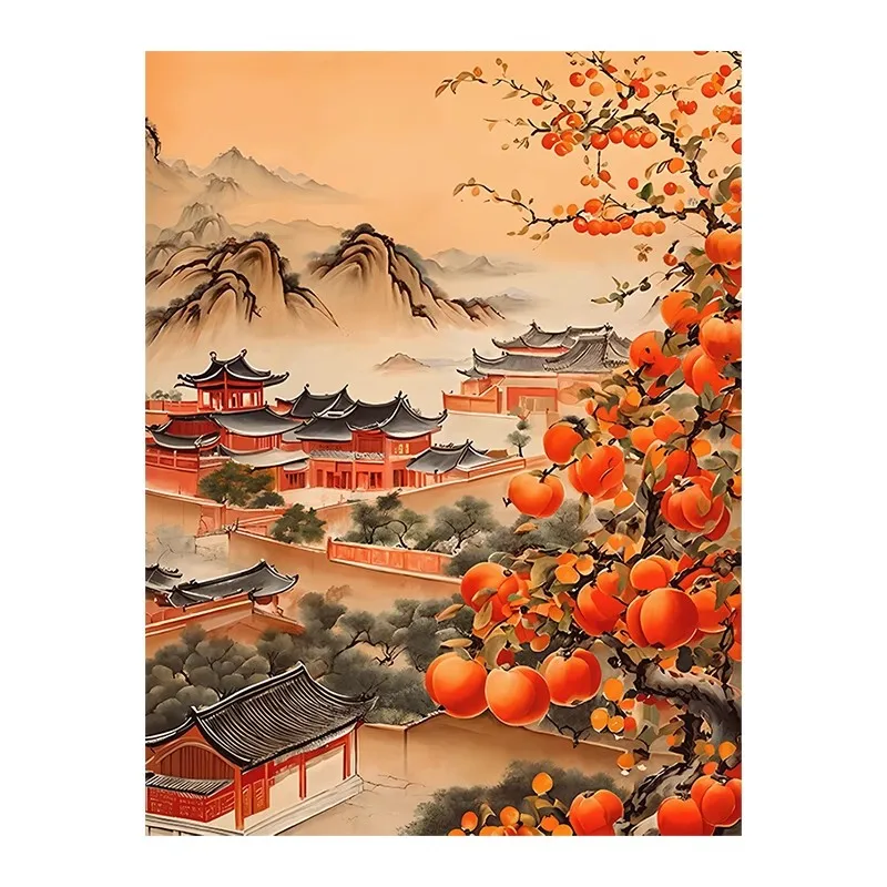 

Набор для вышивки крестом Persimmon, напечатан на холсте, 9CT, 11CT, китайские наборы «сделай сам», набор для вышивания, рукоделие, домашний декор