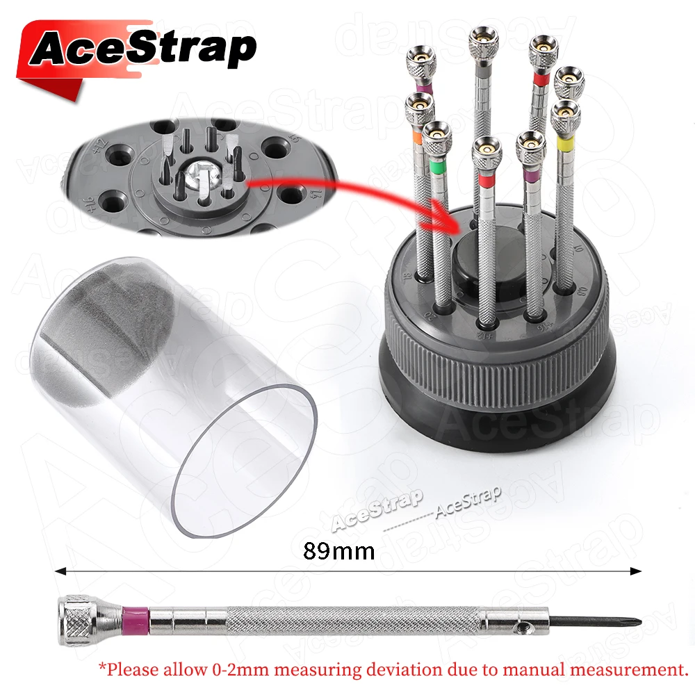 9pcs/Set Stainless Steel Watch Repair Screwdrivers 0.8-2.0mm Portable Watchmaker Tools Jewelry Glasses Screw Remover Screwdriver
