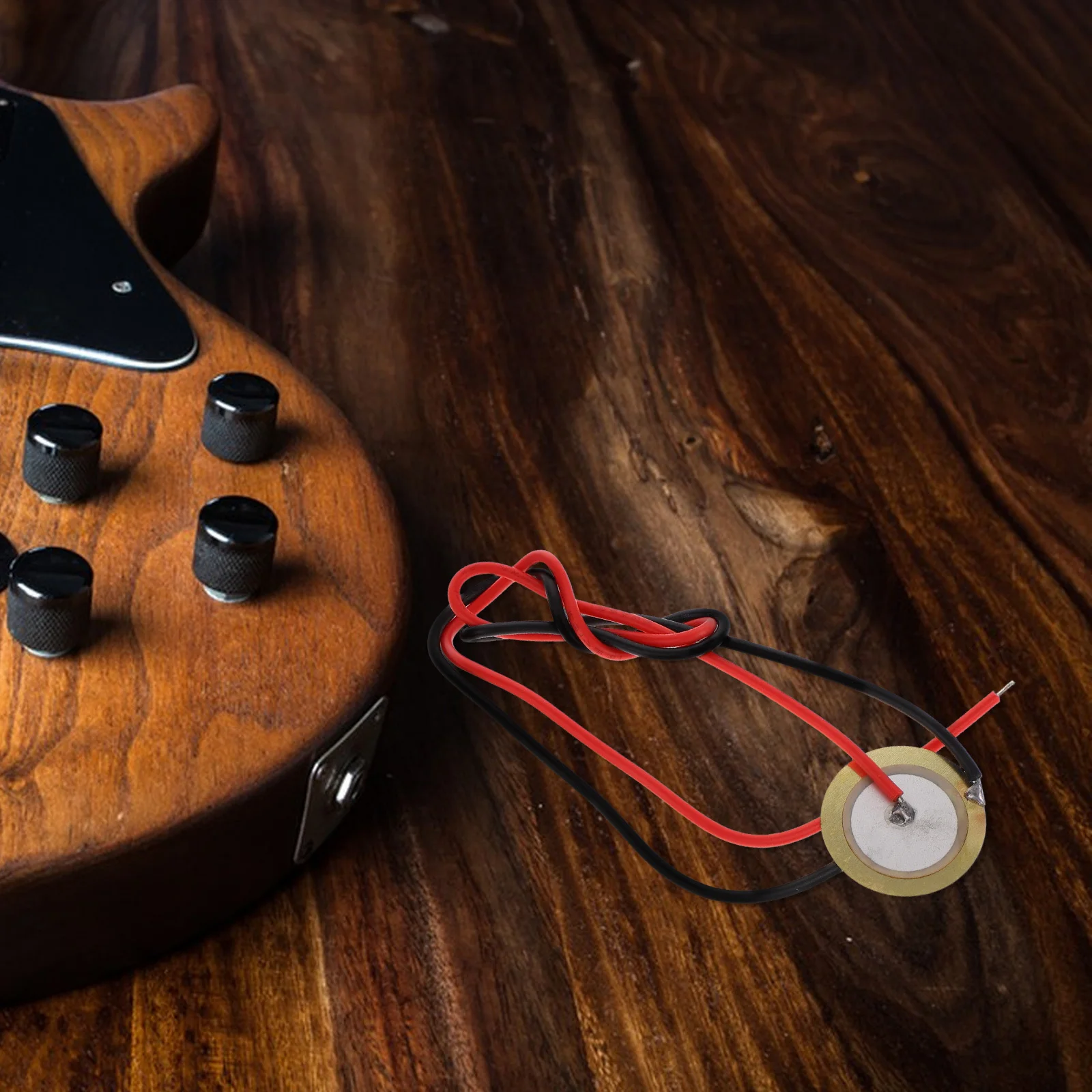 

15Pcs Guitar Piezo Pickup Disc Brass Sound Transducer Long Cable Acoustic Pickup for Instruments Pickups Piezo Disc