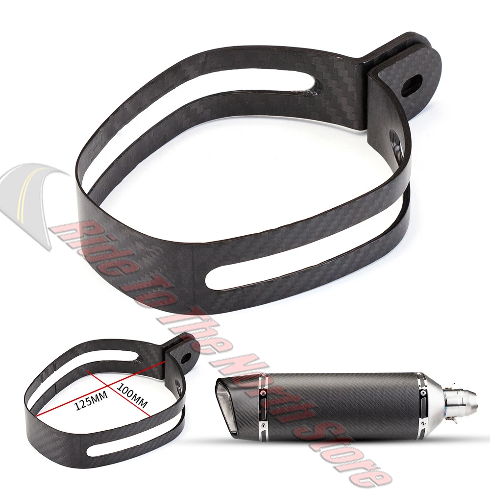 For SC Project Roman Exhaust Tail Pipe Carbon Fiber Fixed Clamp Stainless Steel Fixed Ring Exhaust Fixing Clip With Bolt and Nut