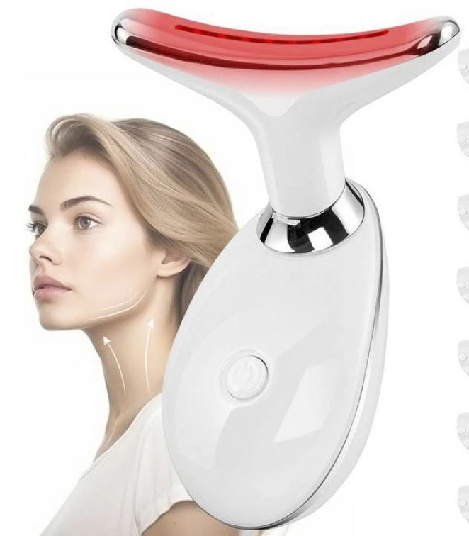 Neck Beauty Instrument Massage Neck Pattern Instrument 7-Color Vibrating Facial Instrument