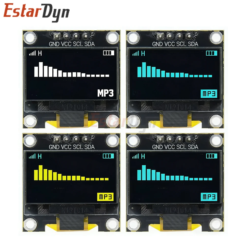 0.96 Inch OLED SSD1306 Display Module, 128x64 I2C Serial LCD Screen Board White/Blue/Yellow/Blue-Yellow for Arduino