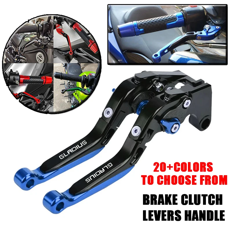 WITH LOGO For SFV650 GLADIUS 2009-2015 Adjustable Motorcycle Folding Extendable Brake Clutch Lever