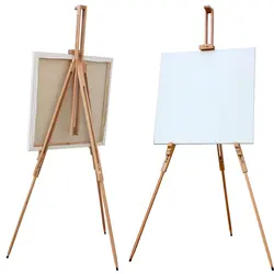 Adjustable Artist Easel Stand Solid Beech Wood Portable Foldable Telescopic Tripod Easel Painting Oil Painting Sketchbook Easel