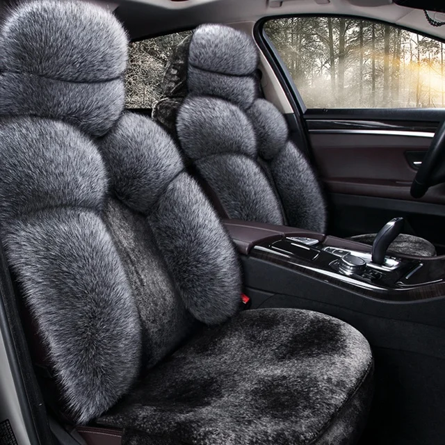 Factory Full Set New Arrival Cushion Designer Fake Short Fur Luxury Customized fabric Fur Car Seat Cover