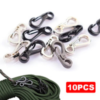 10Pcs Mini Carabiner Gear Hooks Key Chain Camping EDC Survival Climbing SF Spring Backpack Clasps Keychain