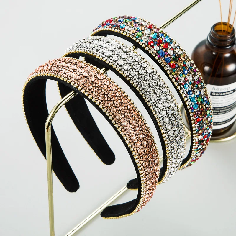 Colorful Rhinestone Anti Slip Headband For Women's Minimalist Headwear, Hair Compression, Facial Washing, And Accessories