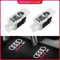 2pcs Car Door LED Welcome Light for Audi Sline A1 A3 A4 A5 A6 A7 A8 Q3 Q5 Q7 Q8 Laser Projector Logo Decor Lamp Auto Accessories