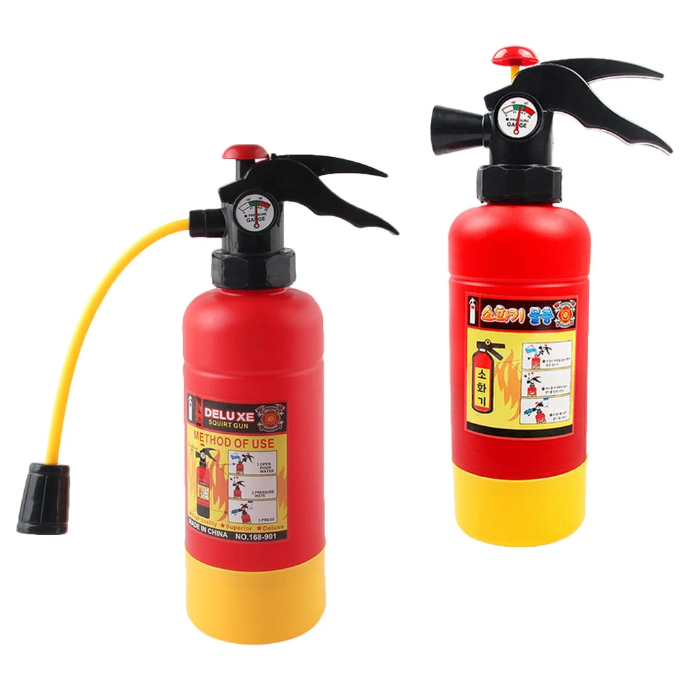 

2 Pcs Mini Fire Extinguishers Kids Toy Beach Water Boys Children’s Toys Squirter Take Bath Firefighter Costume Accessories