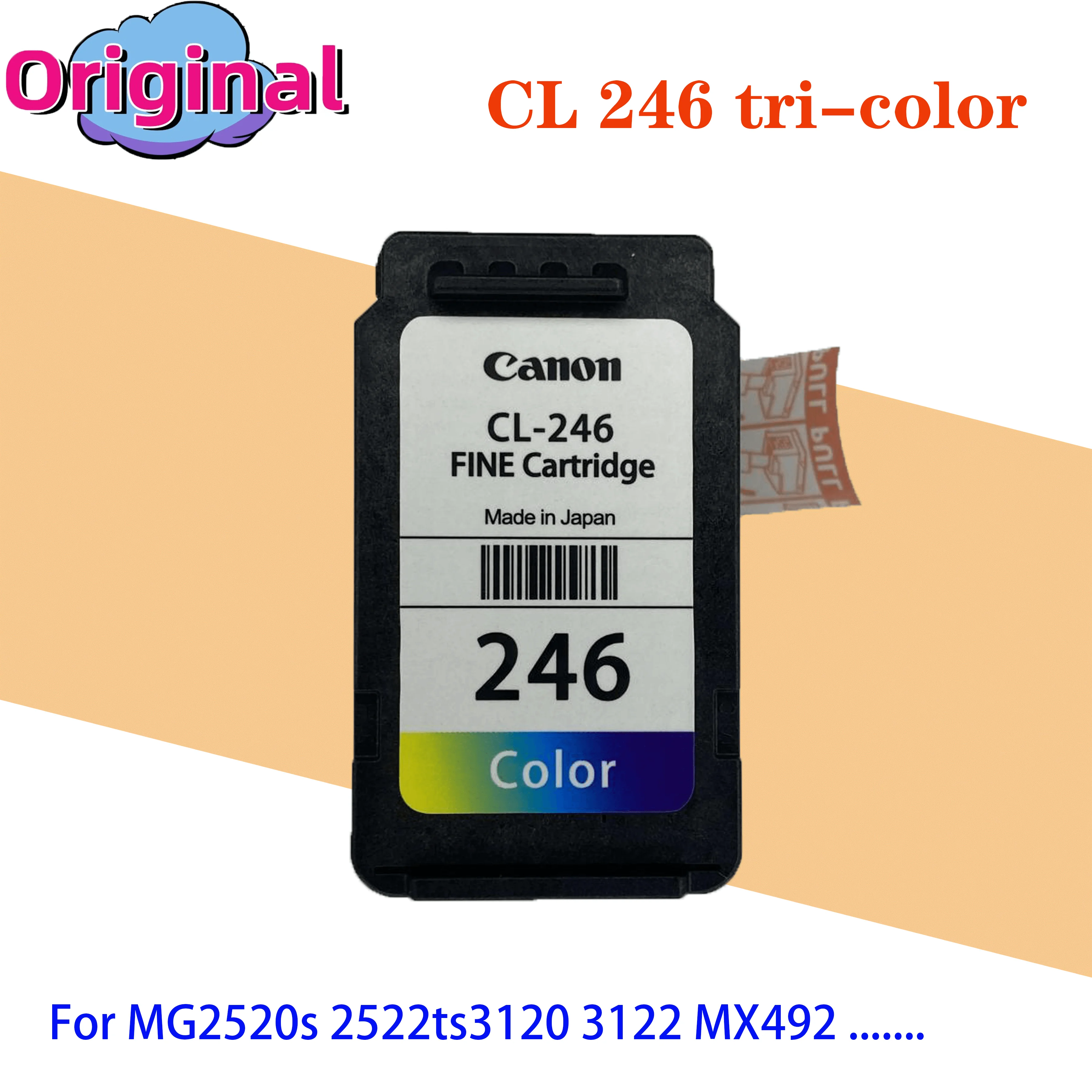 Original Ink Cartridges 245  246 Compatible for Canon PG243 CL244 PG-245XL CL-246XL for Pixma MX490 MX492 TS3122 MG2522 TR4522 T