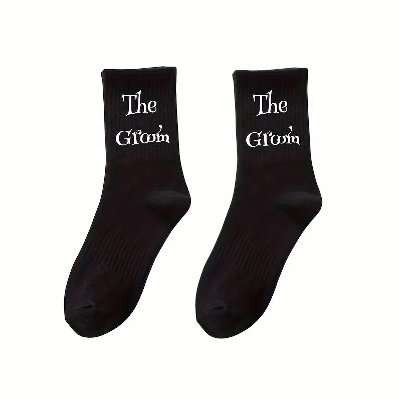 1 pair The Bride/The Groom socks for wedding decoration, creative wedding gifts for the groom and bride, Bridal Shower Party