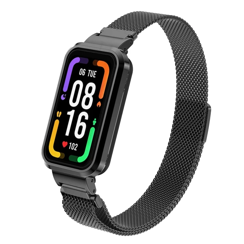 Pulseira magnética para redmi banda inteligente pro cinta caso protetor para redmiband pro pulseira de metal para redmi banda pro escudo capa