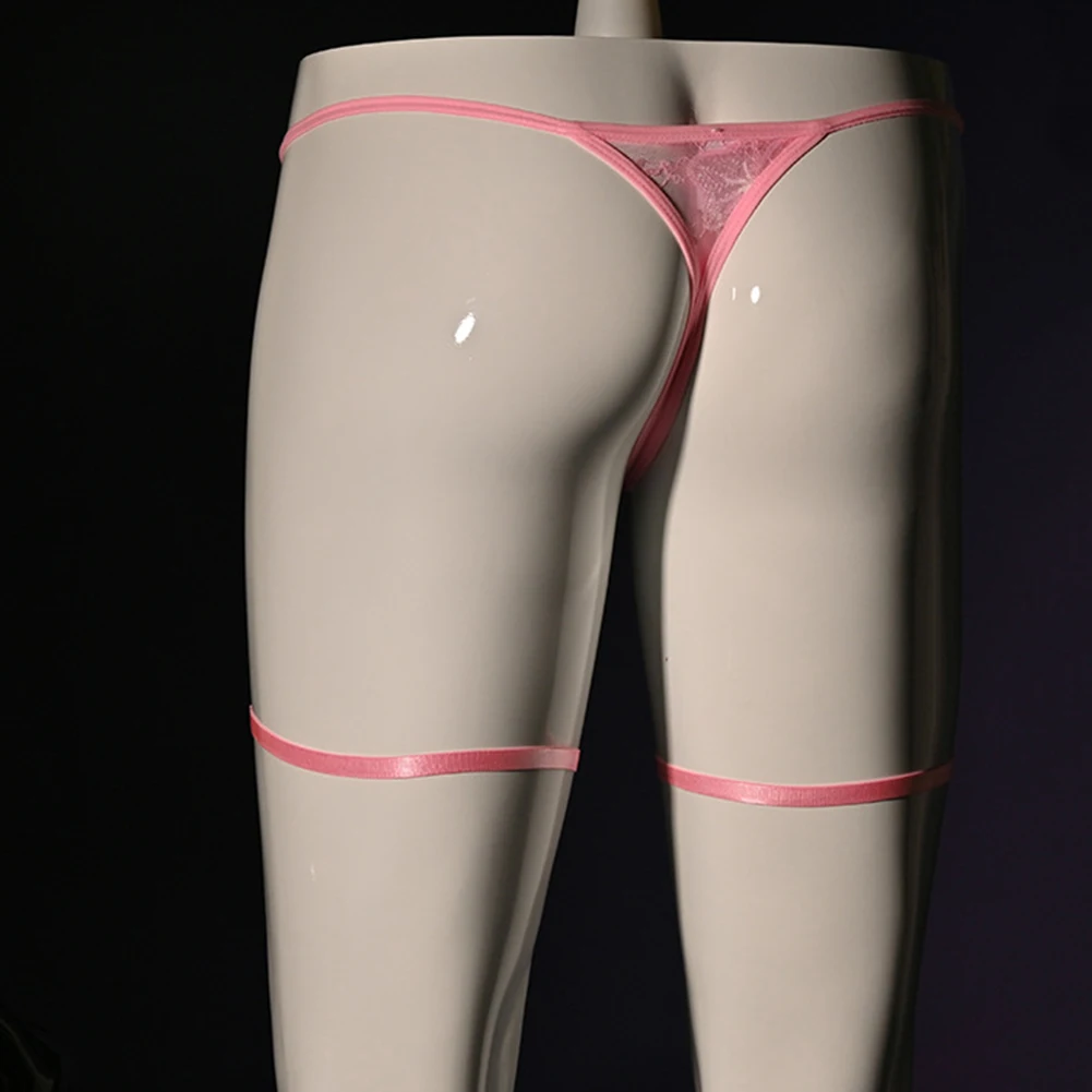 لباس داخلي شفاف مطرز للبيض للرجال ، ملابس داخلية سيسي ، أحزمة رباط مثيرة ، كلسون إغراء ، ملابس داخلية مفتوحة للمؤخرة ، سراويل داخلية