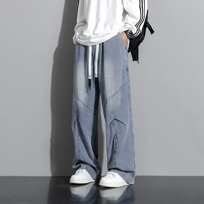 

Spring Summer Black Blue Baggy Jeans Men Streetwear Denim Joggers Casual Cotton Harem Pants Jean Trousers Plus Size 6XL 7XL 8XL