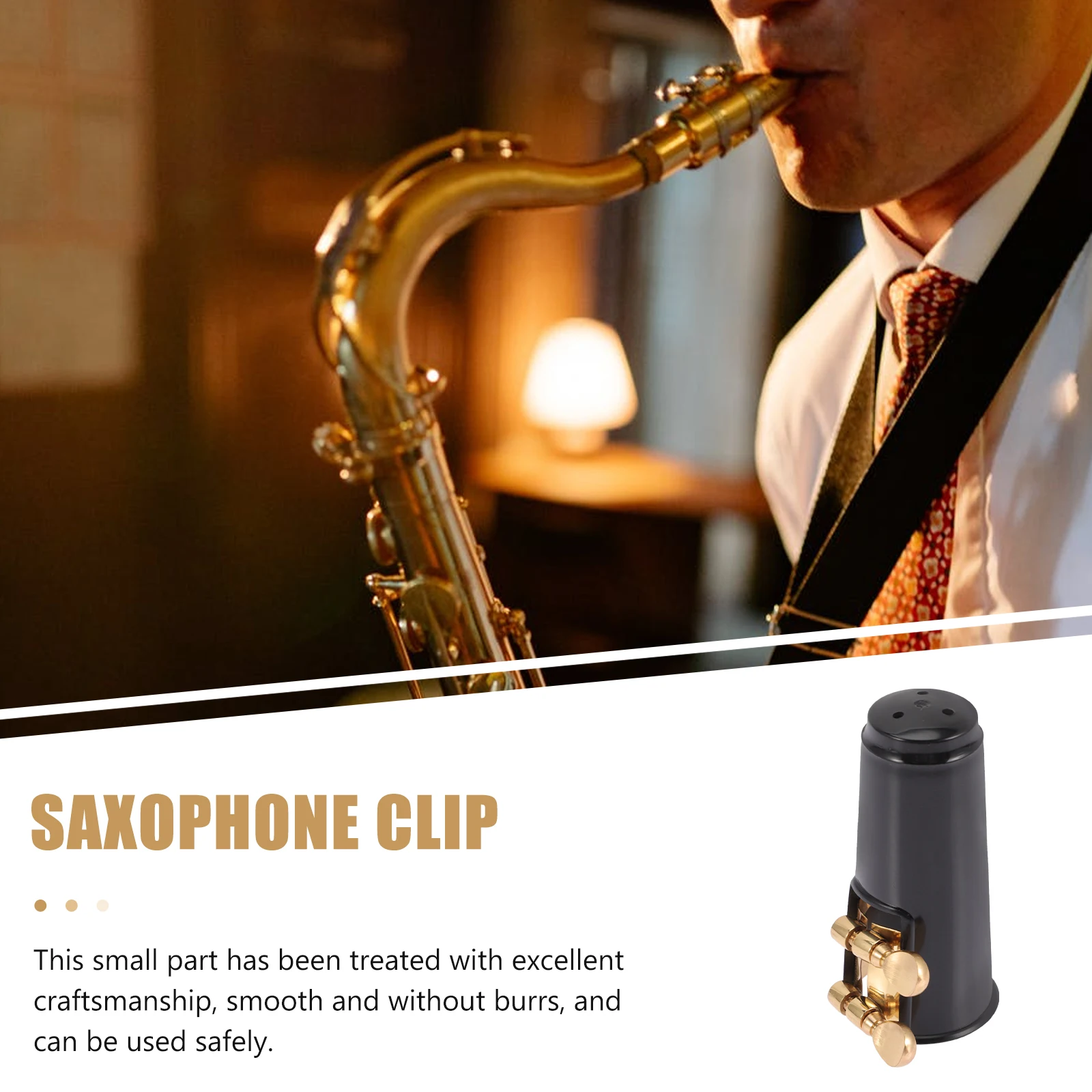 

Saxophone Hat Brass Alto Mouthpiece Soprano Protective Cap Ligature Kit Accessories Clamp