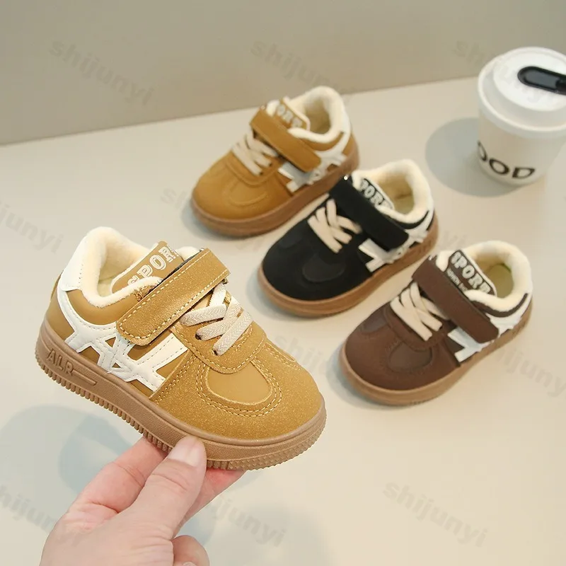 Children's Casual Cotton Shoes 2025 Autumn Winter New Boys Girls Retro Sports Shoes Kids Toddler Non-Slip Comfortable Sneakers