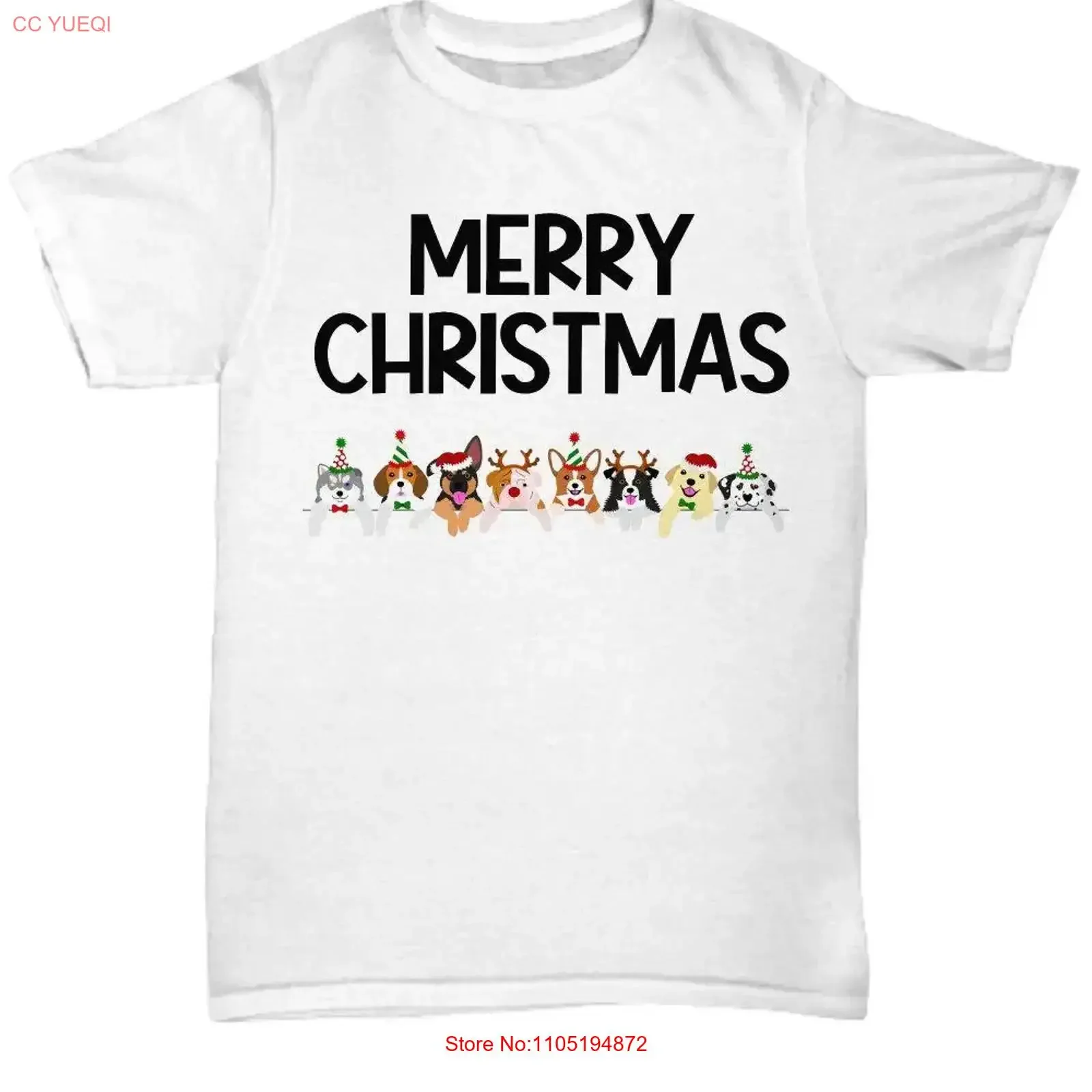 

Christmas Dog T shirt For Mom Cute Dogs Puppies Owner Festive Face vintage Washed graphic Versatile Stretched