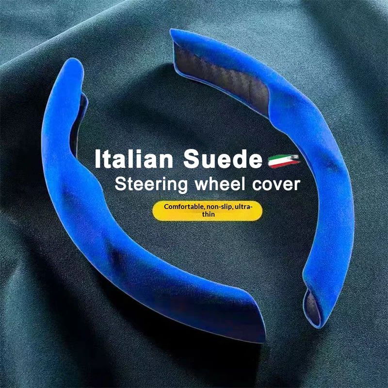 

Suede Steering Wheel Cover for Suzuki Jimny Baleno Dzire Swift Vitara Brezza Wagon R - Non-Slip Sweat-Absorbent