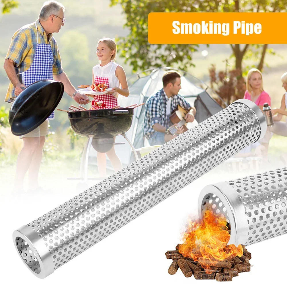 

12Inch Stainless Steel BBQ Grill Tube For Wood Pellet Grill Smoker Box BBQ Cooking Smoke Generator Grilling Accessories