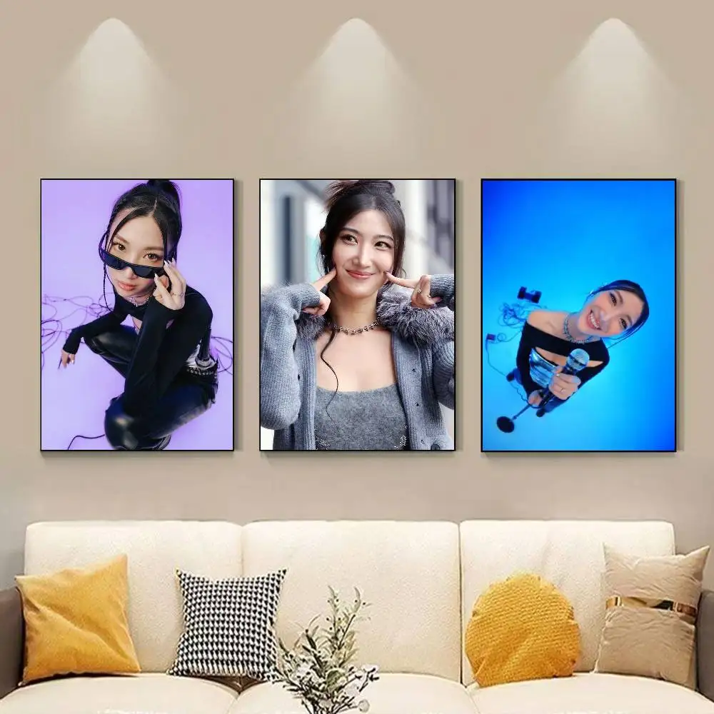 KPOP Singer E-EJAE Golden  Poster HD Self Adhesive Waterproof Wall Art Ideal for Home Office Dorm Gift