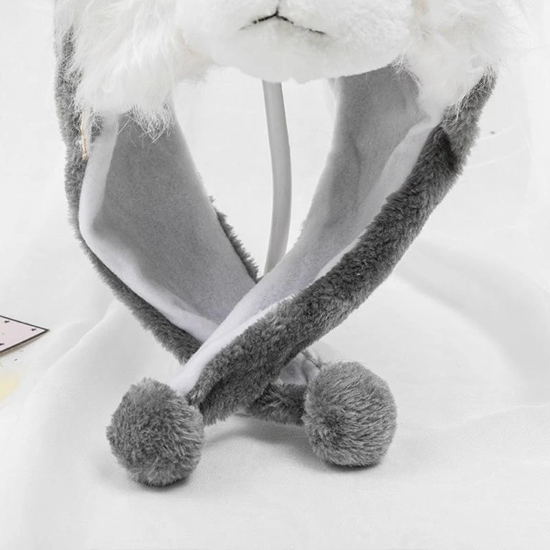 

652F Wolf Plush Hat Windproof Warm Hat Dress Up Winter Ear Protect Hat Gift Winter Beanie Hat for Boy Girl Adult
