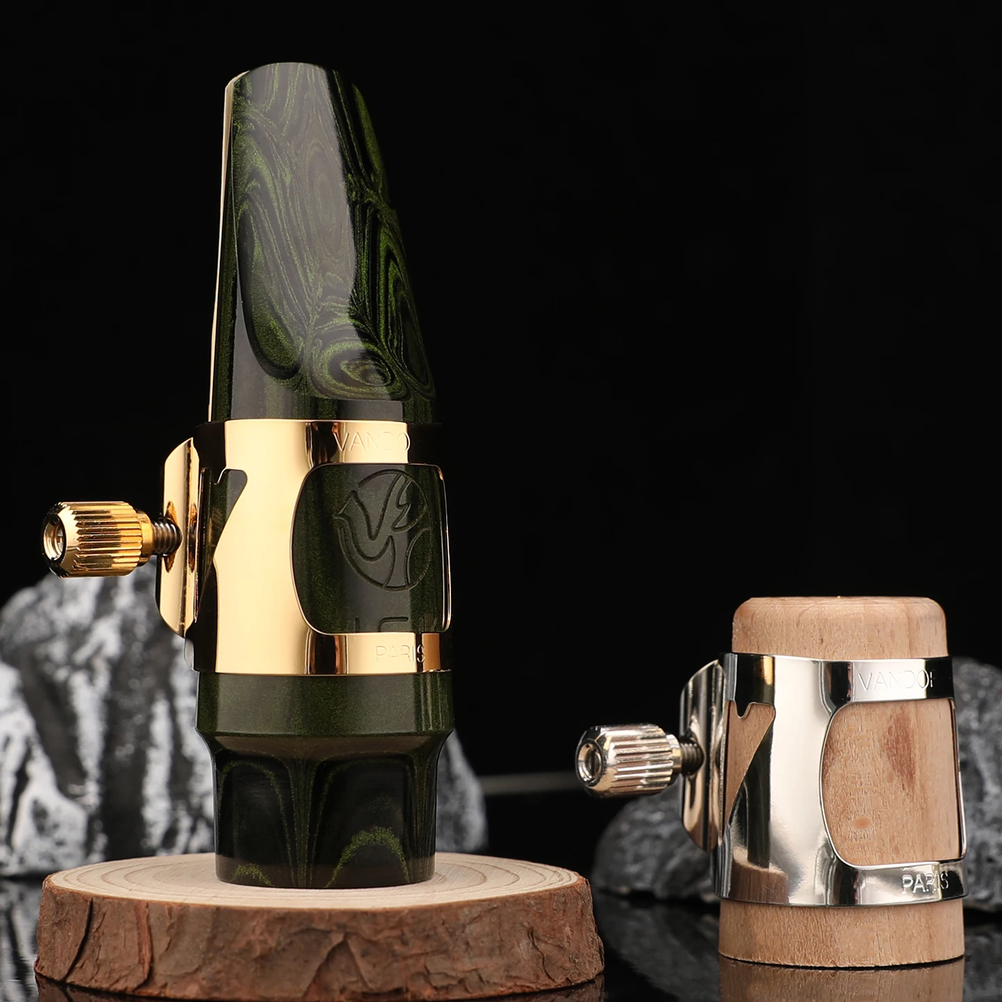 Vandoren MO Optimum Leather Hard Rubber Saxophone Mouthpiece Metal Ligature Alto Tenor Soprano Baritone Gold Plated SAX