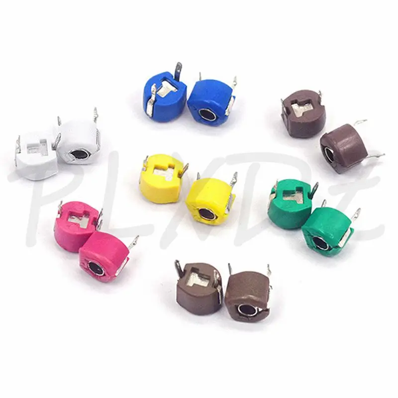 10PCS 6mm Trimmer Variable Ceramic Capacitor JML06-1 3PF 5PF 10PF 20PF 30PF 40PF 50PF 60PF 70PF 120PF Regulowane kondensatory