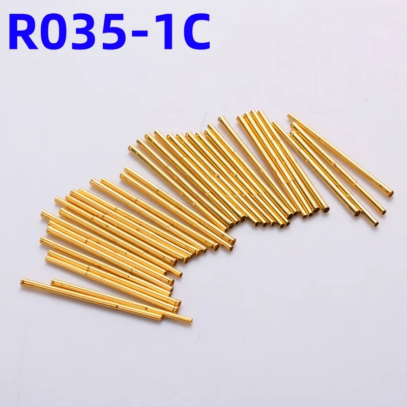 20/100PCS R035-1C Test Pin P035-B Receptacle Brass Tube Needle Sleeve Seat Probe Sleeve Length 14mm Dia 0.45mm P035-B1 PCB Test