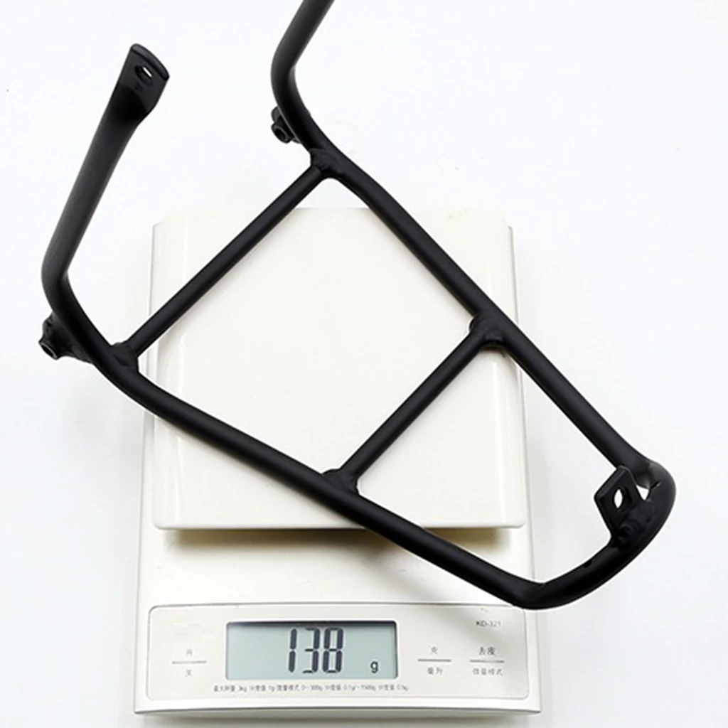 خفيفة دراجة الرف معدات ركوب الدراجات الوقوف ل Brompton الدراجات رف الأمتعة الناقل ، أسود