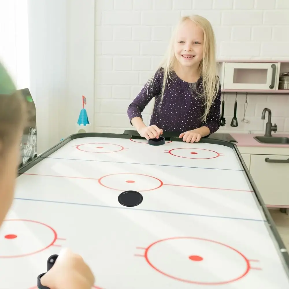 

2 пушера для аэрохоккея, 4 шайбы, запасные части, клюшки для аэрохоккея, плавное скольжение, прочные пушера для настольного хоккея