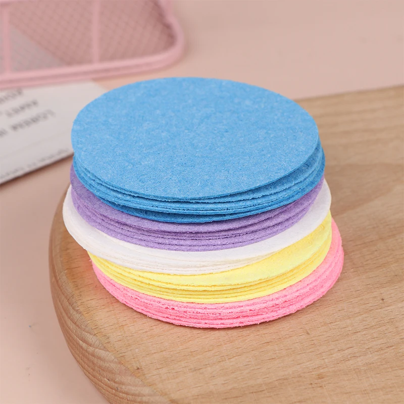 5PCS Compress Face Wash Puff Natural Wood Pulp Sponge Face Wash Puff Foaming Face Puff Cosmetic Puff Face Cleansing Sponge