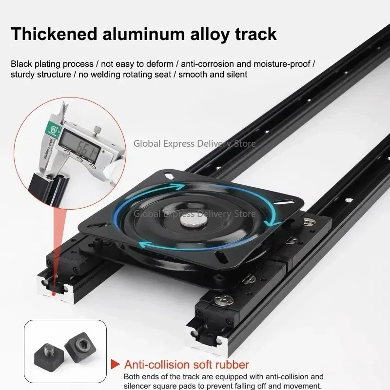 New Top Rail System Kitchen Island Accessories | Rotating & Pull-Out Expandable Countertops Sliding Table