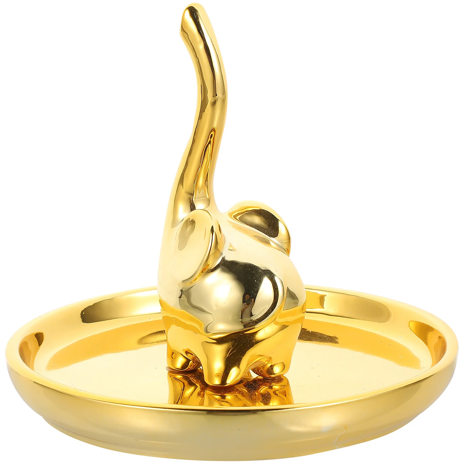 

Ceramic Jewelry Dish Elephant Decor Waterproof Storage Tray Display Plate Ceramic Jewelry Plate Decorative Tray