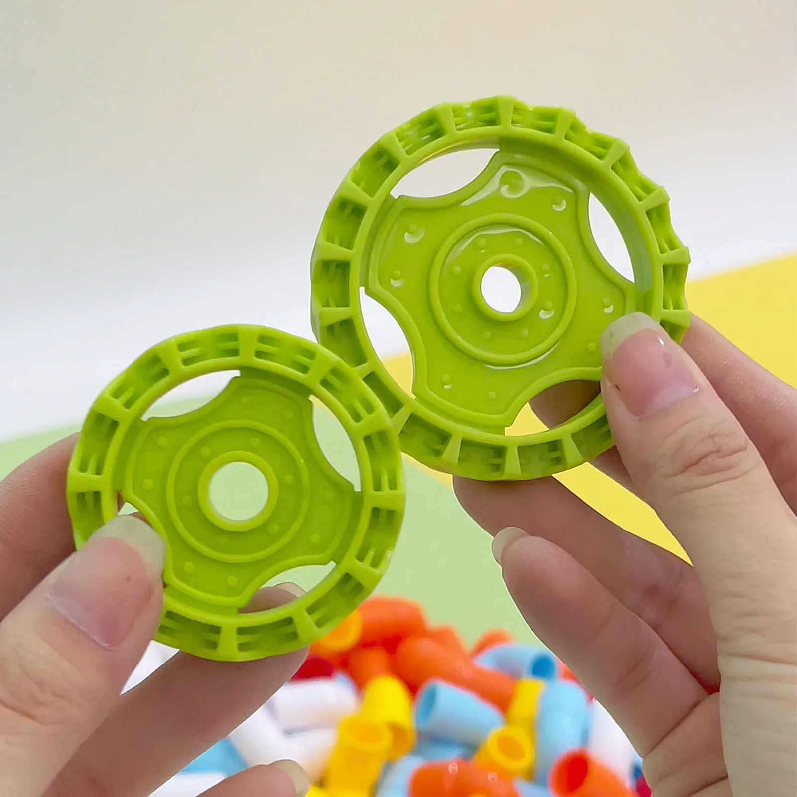 Children'S Pipe Building Blocks Toy Assembly Water Pipe Stacking Wood Beneficial Wisdom Male And Female Plastic Splicing Toy