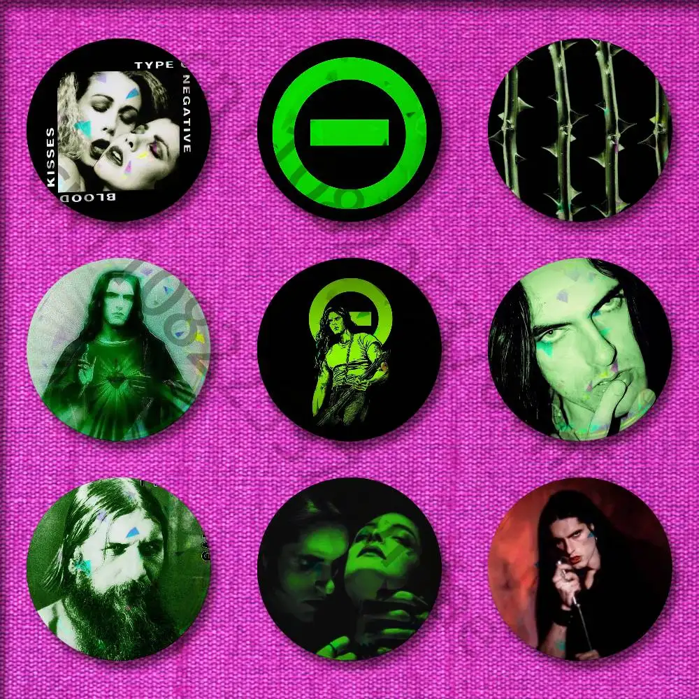 P-Peter Steele T-Type O Negative Bloody Kisses Badge For 75mm 25mm 32mm 44mm 58mm Round Pin Brooch Insignia Cover Hat Cap