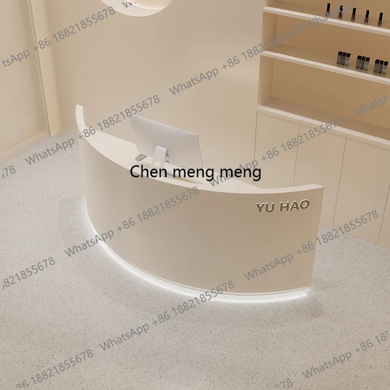 

Современные изогнутые стойки ресепшн для салонов красоты, магазинов одежды, стойки приветствия, мебель для зон ожидания