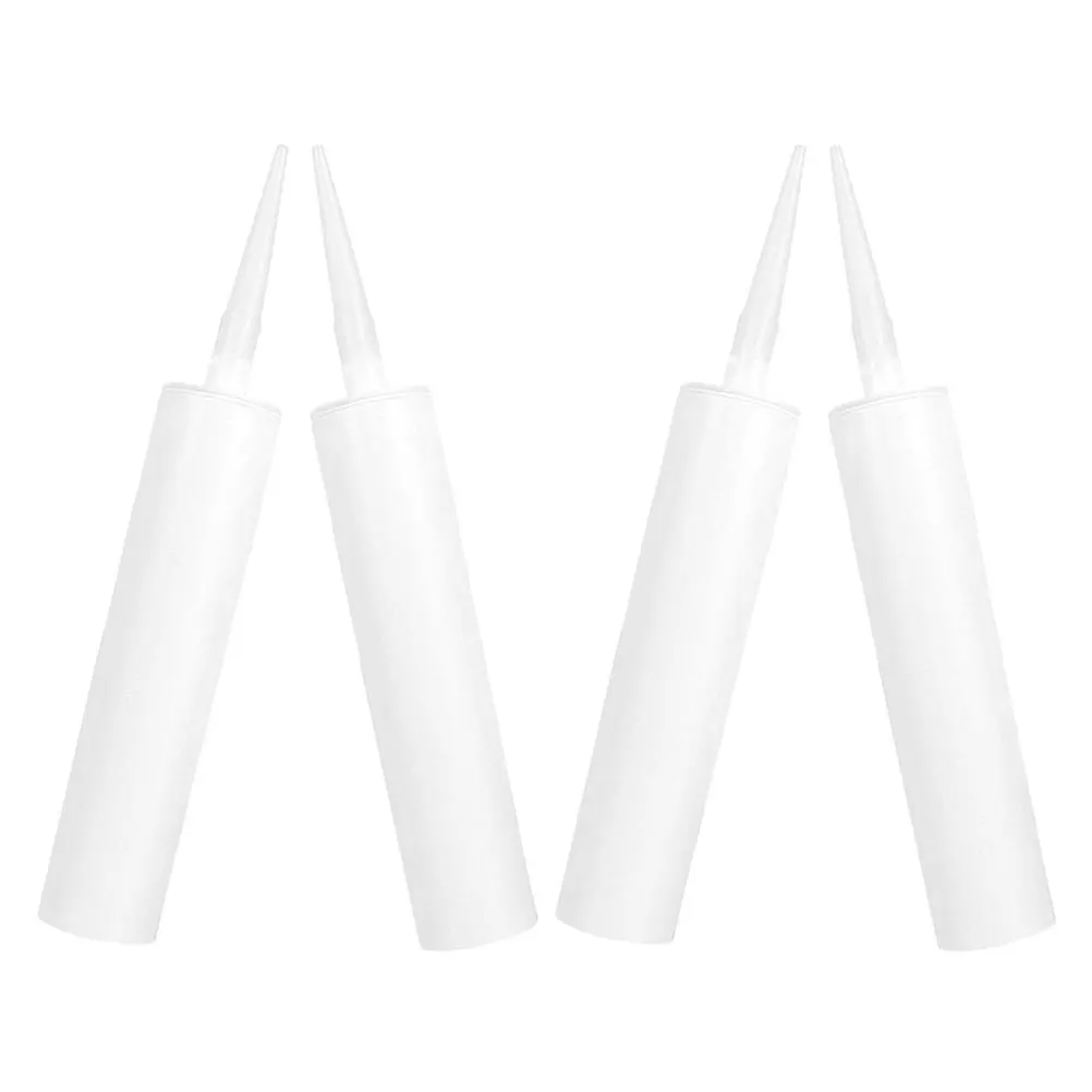

4Pcs Fillable Caulk Tubes Plastic Durable Reusable Caulking Tubes for Cracks Leak Repair Grouting Latex Caulk Sealant Tube