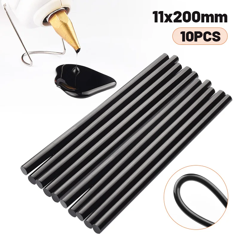 10/20/50Pcs 11mm*300mm Black Hot Melt Glue Sticks For Glue Gun Auto Repair Tools Car Dent Paintless Removal Hand Tool