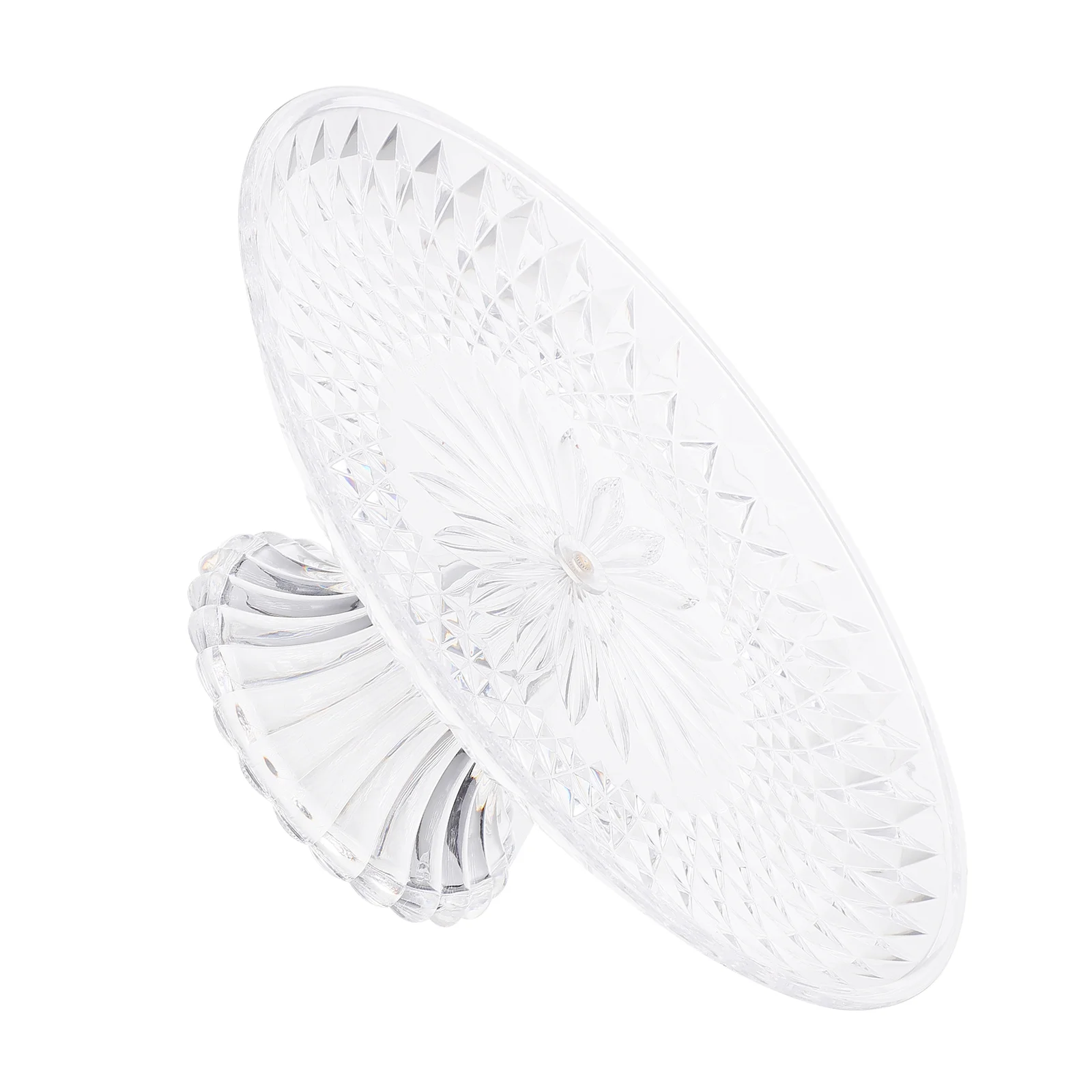 

Round Cake Stand Crystal Fruit Plate Set Clear Plates Acrylic Food Decorate Bowl Fruits